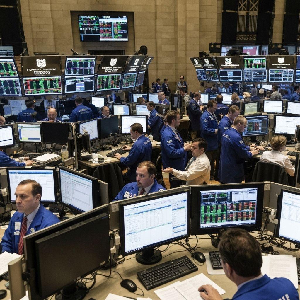 Wall Street trading floor NYSE stock exchange